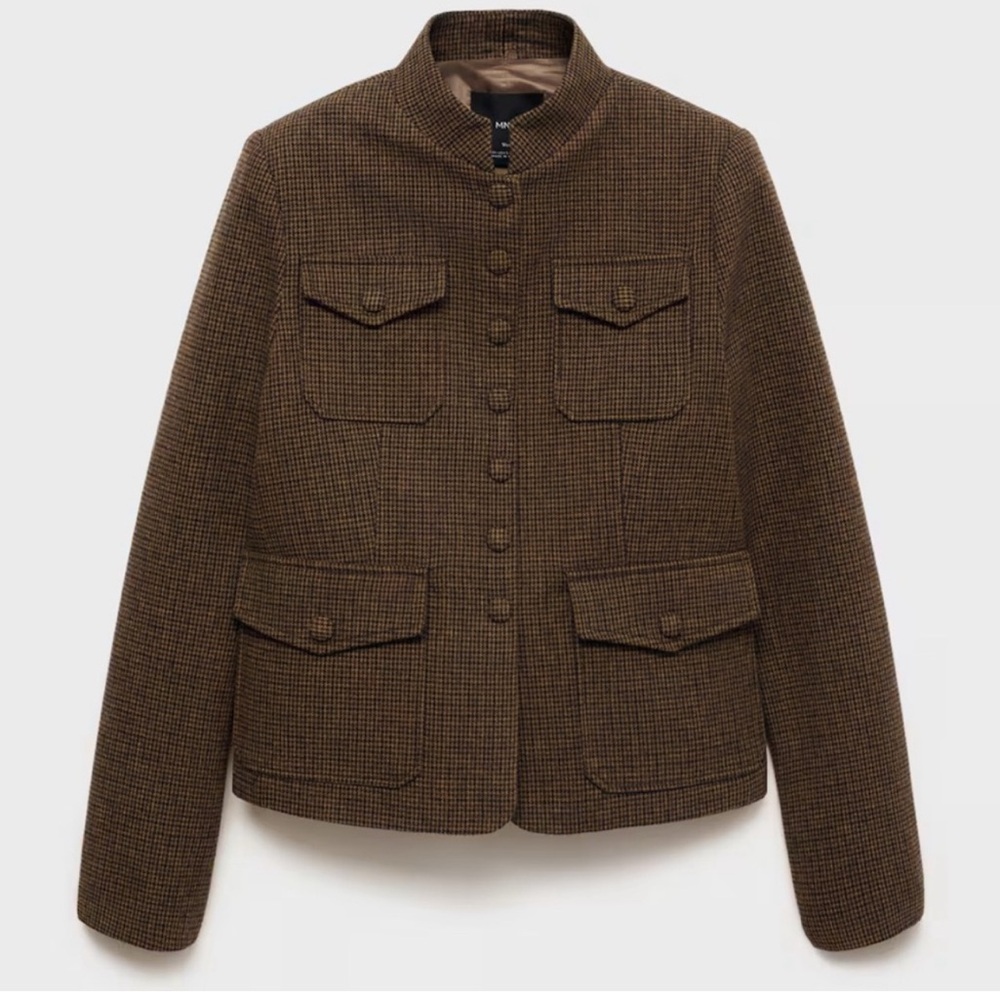 Mango Utility Jacket in Rich Brown